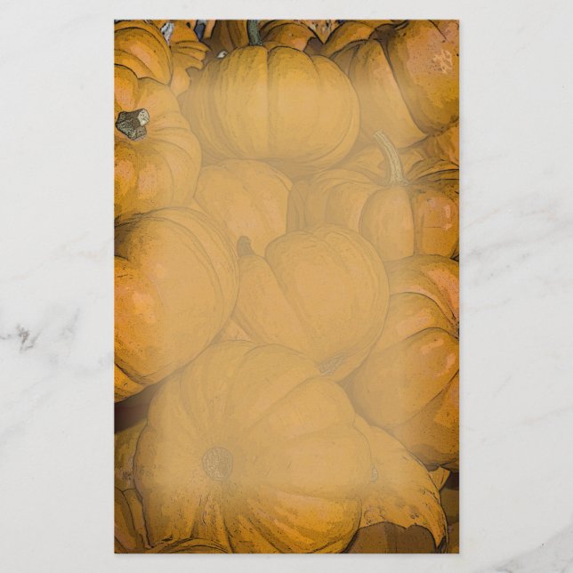 Orange Autumn Pumpkins Briefpapier (Vorderseite)