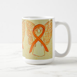 Orange Awareness Ribbon Angel Art Tasse