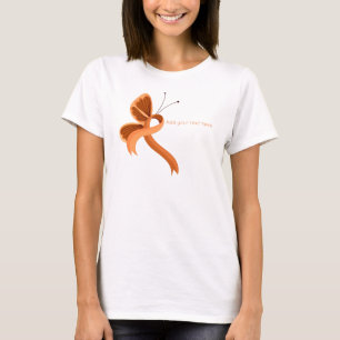 Orange Awareness Ribbon Butterfly T - Shirt