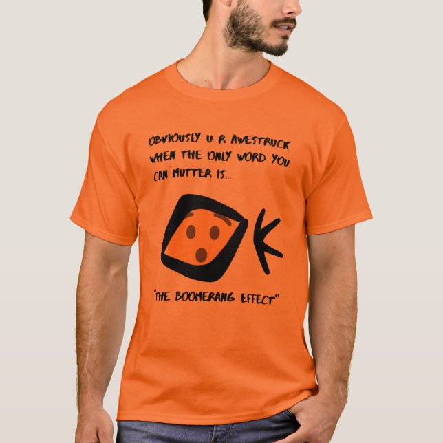 Orange 'Awestruck' Boomeranged T-Shirt (Vorderseite)