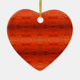 Orange Aztec Muster Keramikornament
