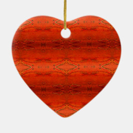 Orange Aztec Muster Keramikornament
