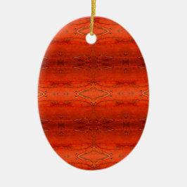 Orange Aztec Muster Keramikornament