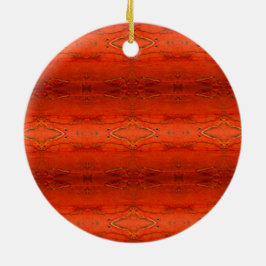 Orange Aztec Muster Keramikornament