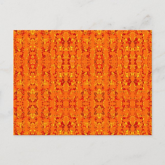 Orange Aztek Postkarte (Vorderseite)