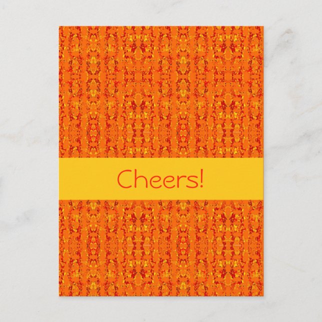 Orange Aztek Postkarte (Vorderseite)
