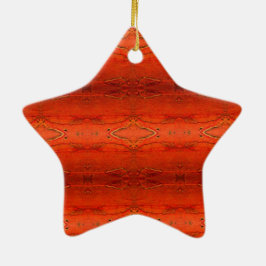 Orange aztekisches Muster Keramikornament