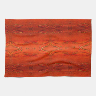Orange aztekisches Muster Küchentuch