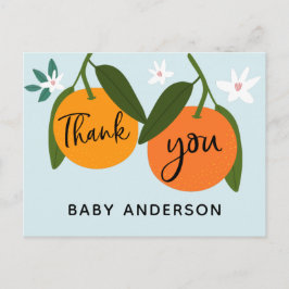 Orange Baby Dusche Vielen Dank Postcard Postkarte