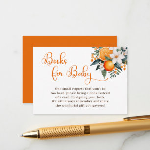 Orange Baby Showbuchkarte Begleitkarte
