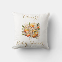 Orange Baby Shower Gender Neutral Citrus Kissen