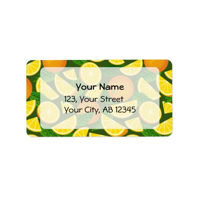 Orange Background Adressaufkleber (Vorne)