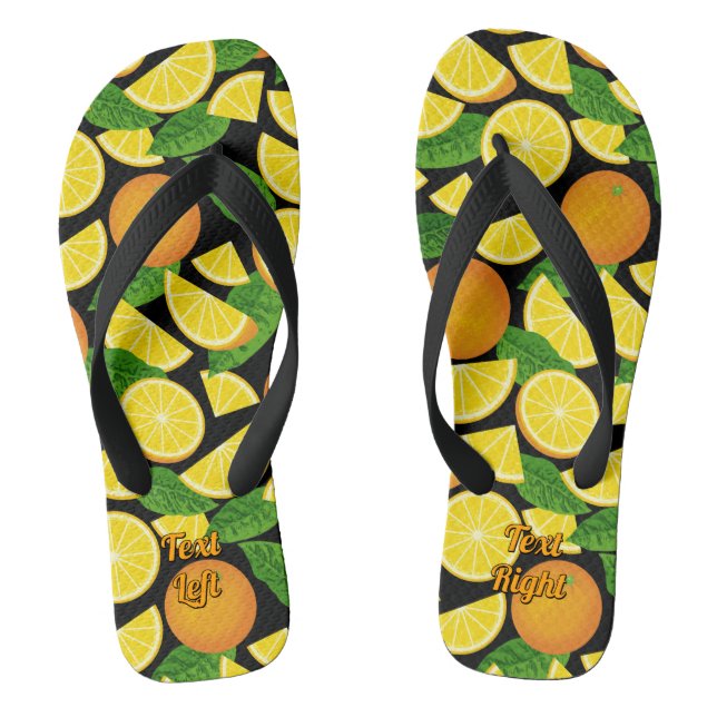 Orange Background Flip Flops (Fußbett)