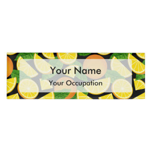 Orange Background Namenschild