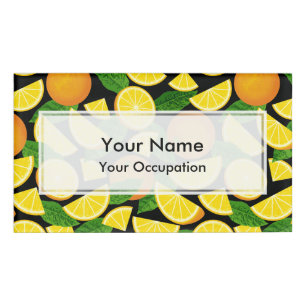 Orange Background Namenschild