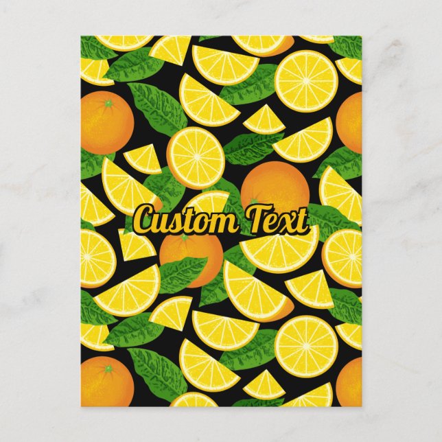 Orange Background Postkarte (Vorderseite)