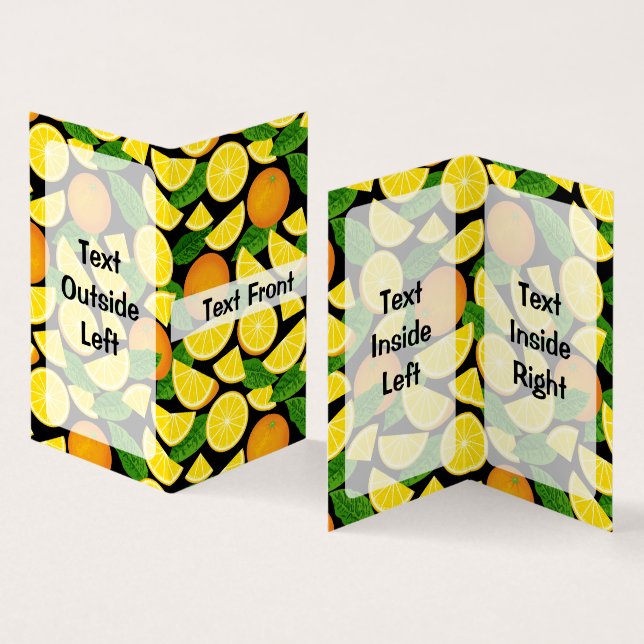 Orange Background Visitenkarten (Innenseite und Außenseite)