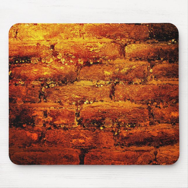 Orange Backsteinmauer mousepad (Vorne)