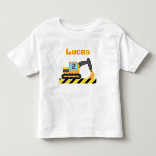 Orange Bagger Baustellenfahrzeug 2 Jahre alt Kleinkind T-shirt