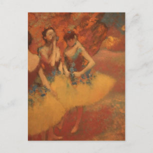Orange Balletttänzer Edgar Degas Postkarte