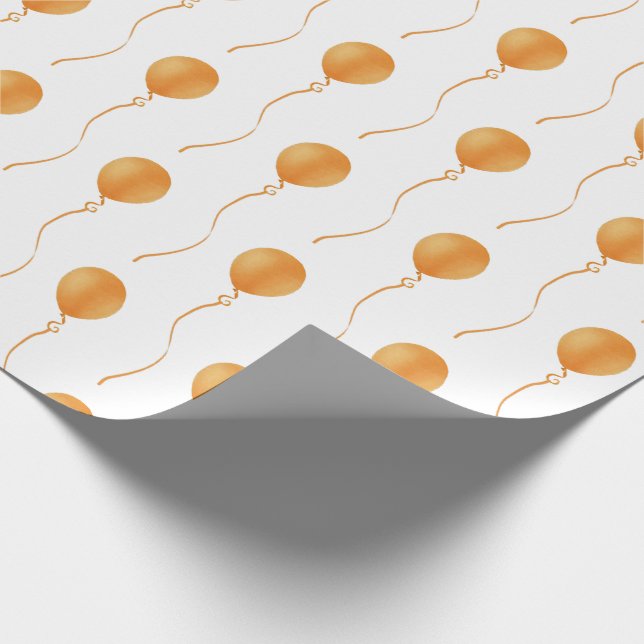 Orange balloon Gift Wrapping Paper - Cadeaupapier Geschenkpapier (Ecke)