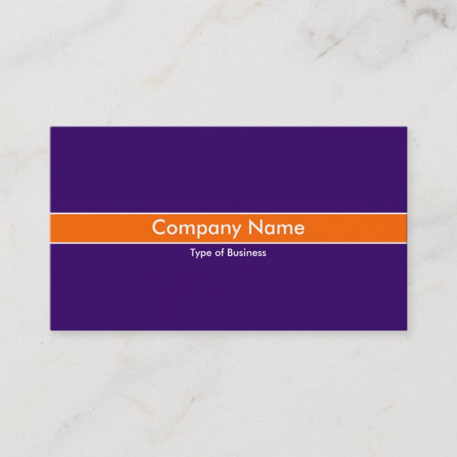 Orange Band - Deep Violet Visitenkarte (Vorderseite)