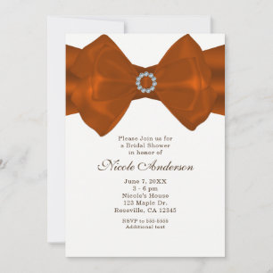 Orange Band & Diamanten Elegante Glamour-Einladung Einladung