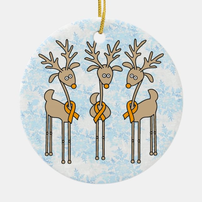 Orange Band-Ren Keramik Ornament (Vorne)