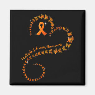 Orange Band Schmetterling Multiple Sklerose Bewuss Magnet