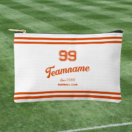 Orange Baseball Custom Player Number & TeamName Zubehörtasche