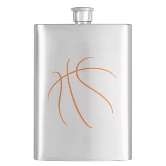 Orange Basketball Flachmann