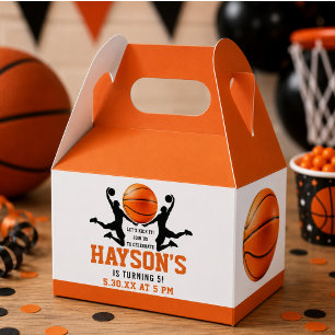 orange Basketball-Jungen-Geburtstagsfeier zum 5. Geschenkschachtel