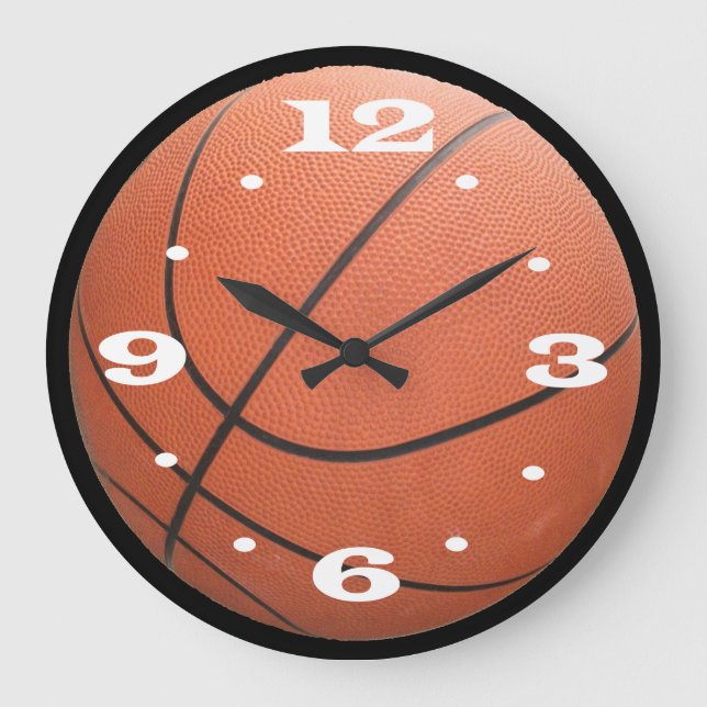 Orange Basketball Uhr (Vorderseite)