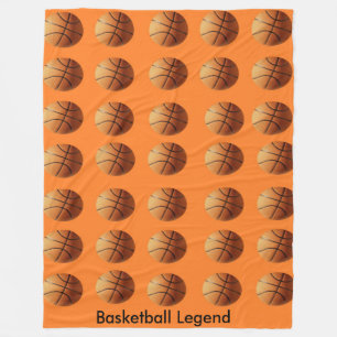 Orange Basketballs im orangefarbenen Hintergrund, Fleecedecke