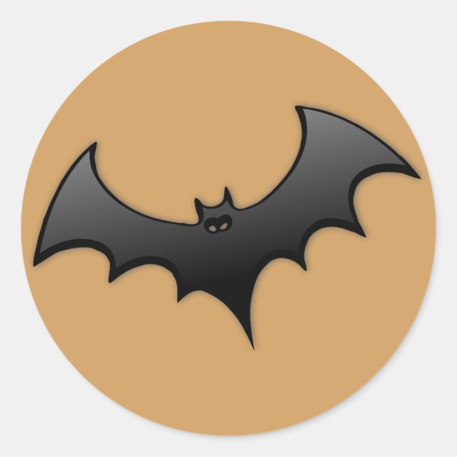 Orange Bat Sticker (Vorderseite)