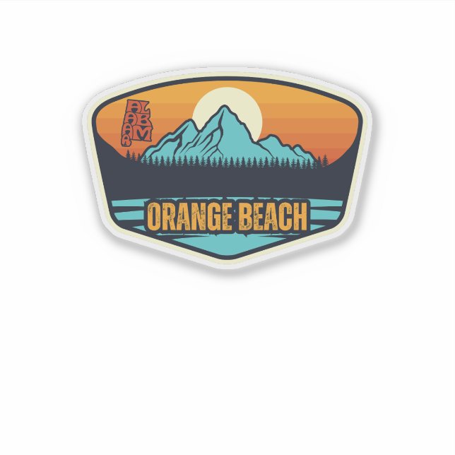 Orange Beach, Alabama Aufkleber (Vorderseite)
