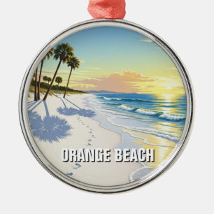 Orange Beach Alabama Reise Ornament Aus Metall