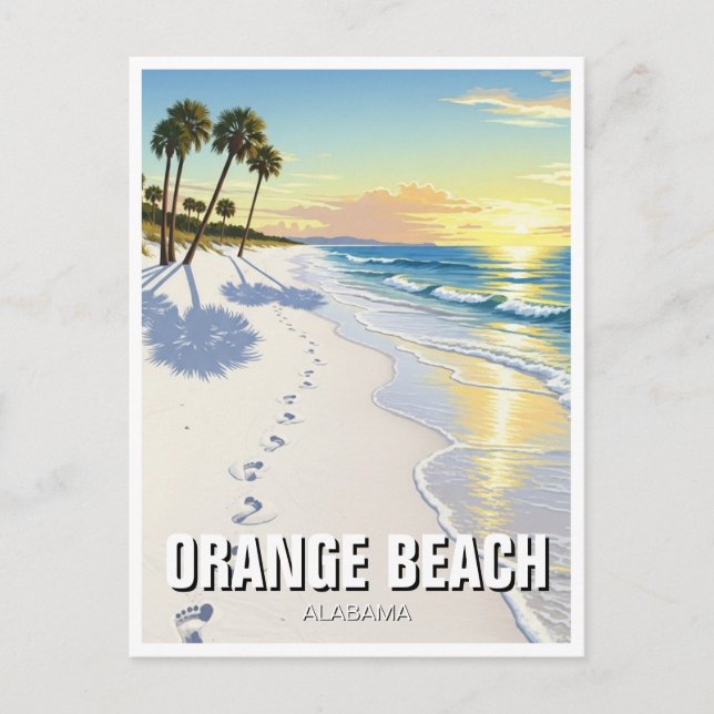 Orange Beach Alabama Reise Postkarte (Vorderseite)