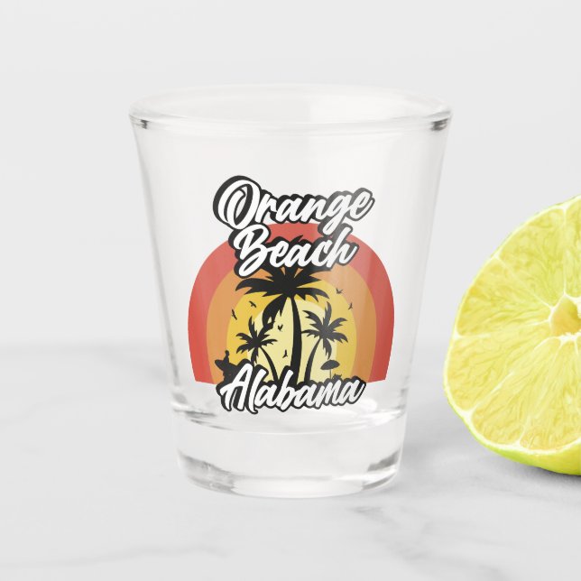 Orange Beach, Alabama Schnapsglas (Vorderseite)