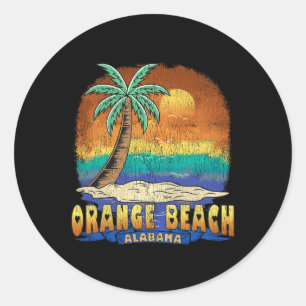 Orange Beach Alabama Vintag beängstigend Souvenir Runder Aufkleber