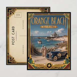 Orange Beach Alabama Vintage Art Deco Golden Age Postkarte