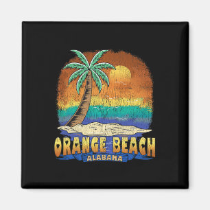 Orange Beach Alabama Vintage Souvenir mit distress Magnet