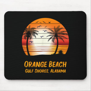 Orange Beach Gulf Shores Alabama Vintage-Sonnenunt Mousepad