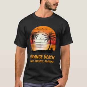 Orange Beach Gulf Shows Alabama Vintag Sunset Re T-Shirt