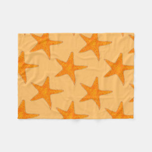 Orange Beach Ocean Starfish Star Marine Life Fleecedecke