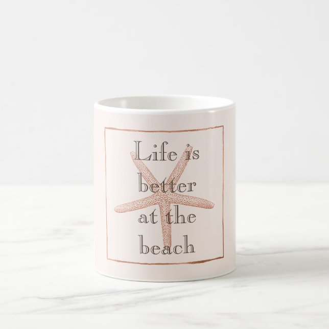 Orange Beach Starfish Kaffeetasse (Mittel)