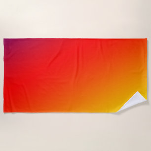 Orange Beach Warme Farbe Sonnige Strahlung Strandtuch