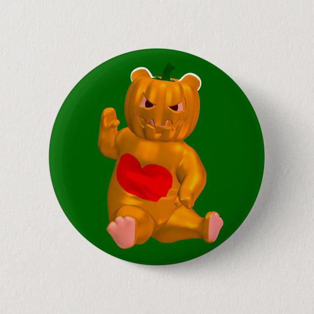 Orange Bear Button (Vorderseite)
