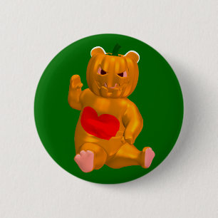 Orange Bear Button