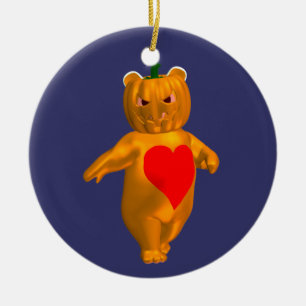 Orange Bear Keramikornament